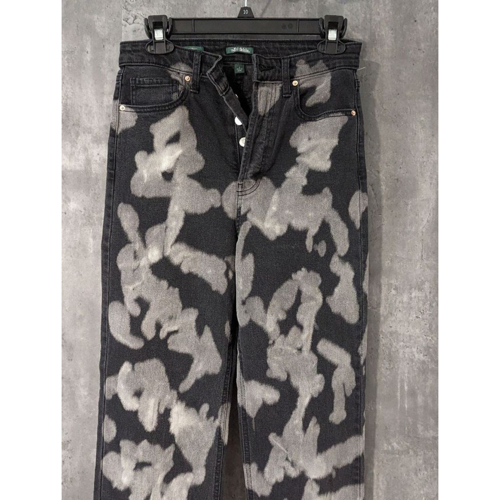 Women's Wild Fable Super High Rise Straight Jeans - Size 6 - Black/Gray - Picture 2 of 9